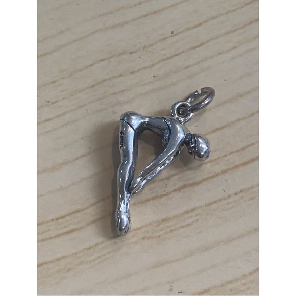Swim Diver Sterling Silver Jewelry Charm #swimmer #dive - Picture 2 of 3